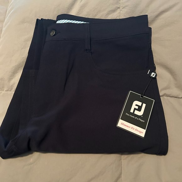 NWT FootJoy Men's Navy 5 pocket pant 34/30 - Picture 2 of 4